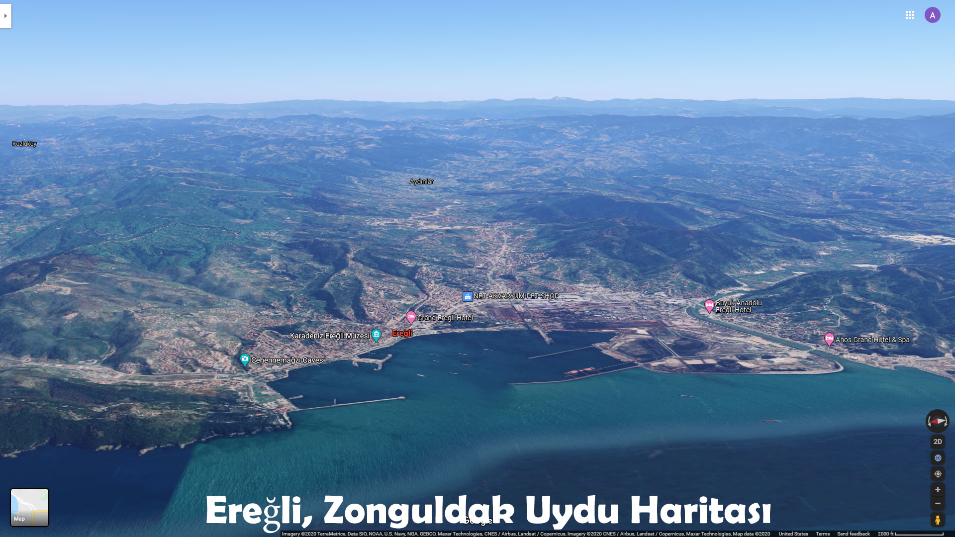 Ereğli, Zonguldak Uydu Haritası